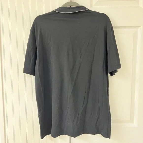 Armani Collezioni Men's Black Polo with White Collar Trim - Size XXL - Picture 2 of 4